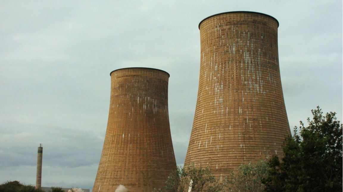 Cooling tower demolition