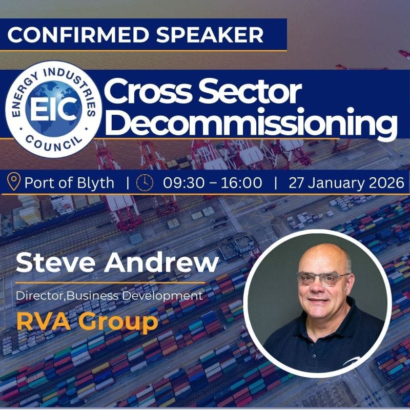 RVA Group chairing cross-sector decommissioning event with the Energy Industries Council
